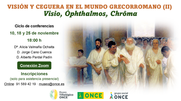 Cartel del ciclo de conferencias en el que figura el nombre del ciclo, las fechas y horarios de las conferencias y los nombres de los ponentes.