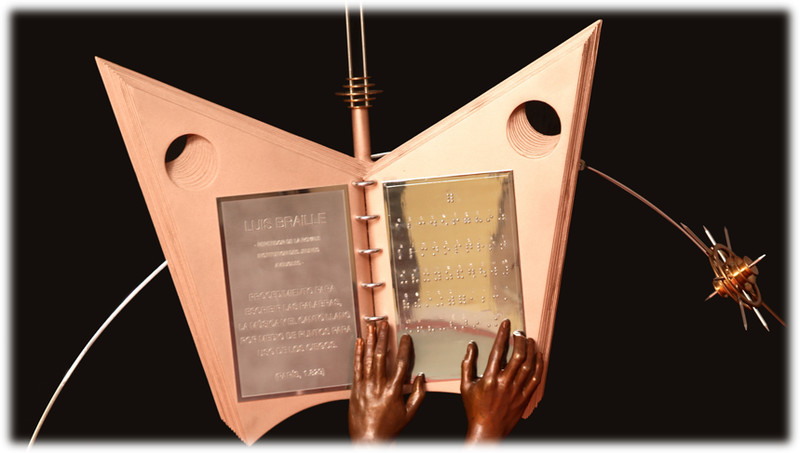 Detalle Monumento homenaje a Luis Braille