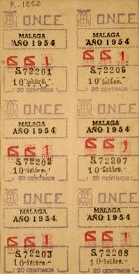 6 cupones de la ONCE de Málaga