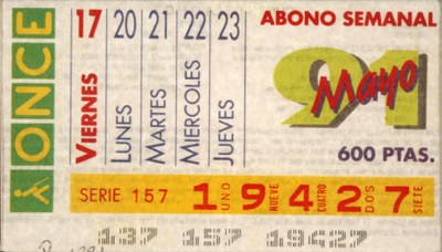 Abono semanal del 17 al 23 de mayo de 1991