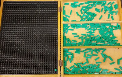 Caja de matemáticas de plástico