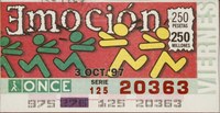 Cupón del 3 oct 1997/serie 125/nº 20363