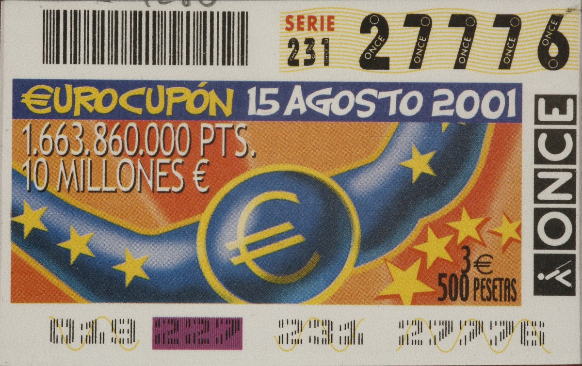 Cupón del sorteo extraordinario de 15 de agosto. Eurocupón