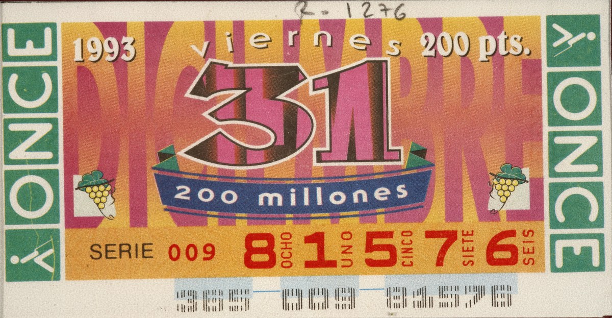 Cupón del sorteo extraordinario de nochevieja