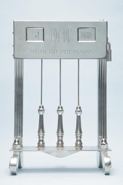 Expositor del número premiado