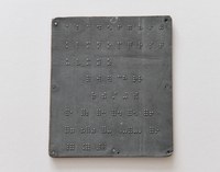 Tablilla de comunicación de sordociegos en braille