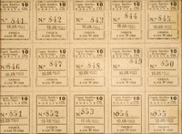 15  cupones benéficos pro-ciegos, Huelva