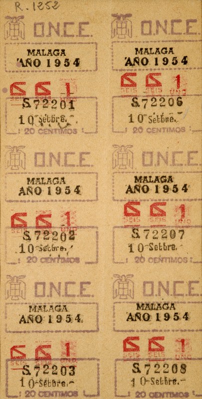 6 cupones de la ONCE de Málaga