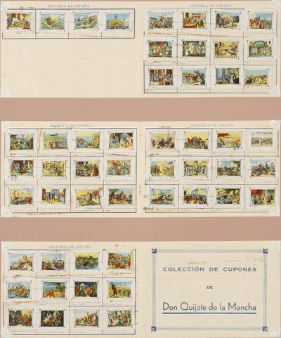Álbum de cupones La Hispalense. Escenas de El Quijote