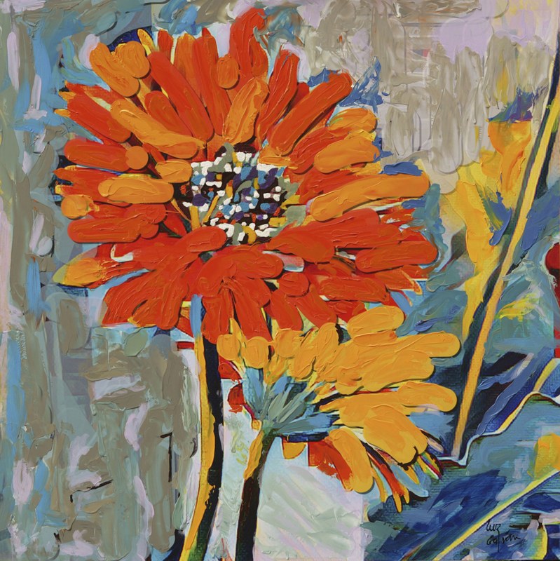 Gerberas naranjas y amarillas