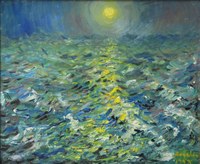 Puesta de sol sobre el mar