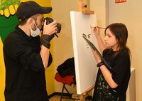 Los artistas retratándose el uno al otro