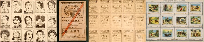 Cupones anteriores a la creación de la ONCE