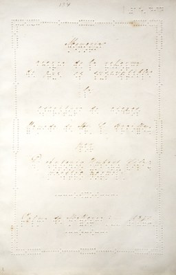 Memoria acerca de la reforma de que es susceptible la escritura de ciegos llamada de Mr. L. Braille