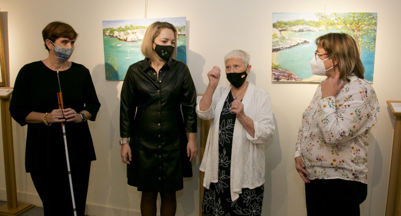 Cristina Gutiérrez Lafuerza durante la inauguración